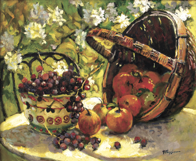 apples and grapes